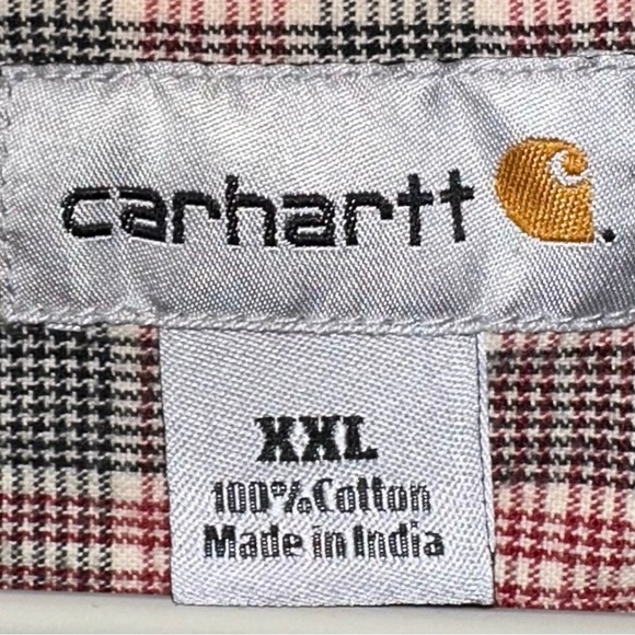 Carhartt XXL‎ Bottom Up Short Sleeve Black & Red Shirt - Picture 2 of 8